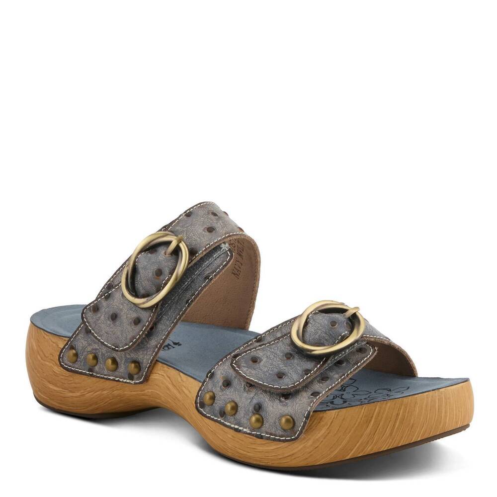 NEW L'ARTISTE women's nostalgish comfort sandals in slate